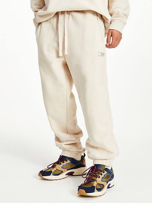 Tommy Hilfiger Tommy Badge Relaxed Joggers Nadrág Férfi Bézs | TH825DOL