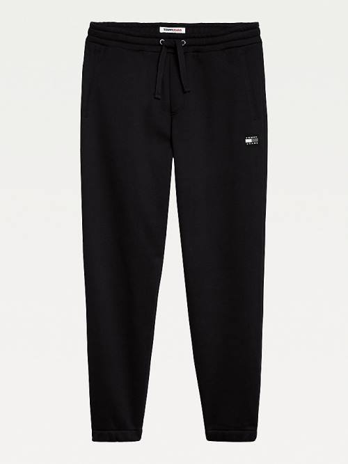 Tommy Hilfiger Tommy Badge Relaxed Joggers Nadrág Férfi Fekete | TH846DXI