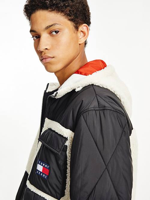 Tommy Hilfiger Tommy Badge Sherpa Kabát Férfi Fekete | TH109KOU