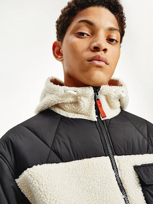 Tommy Hilfiger Tommy Badge Sherpa Kabát Férfi Fekete | TH109KOU