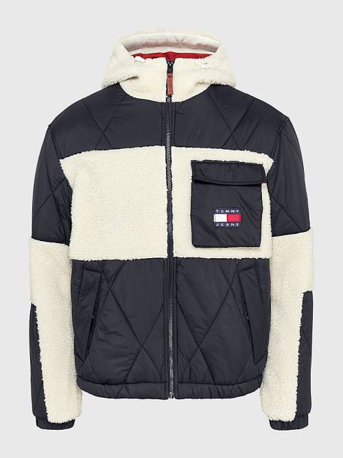 Tommy Hilfiger Tommy Badge Sherpa Kabát Férfi Fekete | TH109KOU