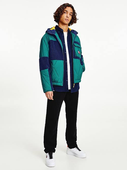 Tommy Hilfiger Tommy Badge Sherpa Kabát Férfi Zöld | TH318LZY