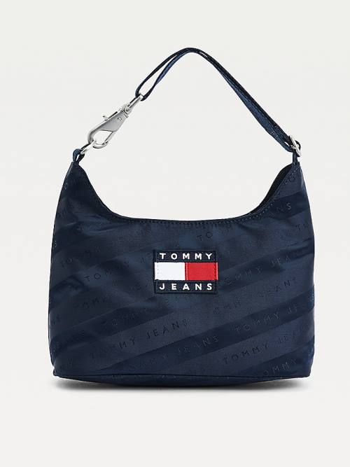 Tommy Hilfiger Tommy Badge Shoulder Táska Női Kék | TH167SMR