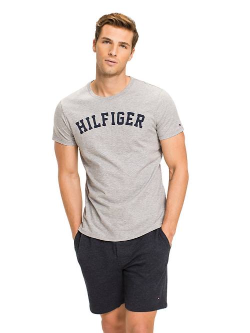 Tommy Hilfiger Tommy Hilfiger Logo Pizsama Férfi Szürke | TH531CIO