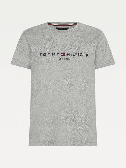 Tommy Hilfiger Tommy Hilfiger Logo Póló Férfi Szürke | TH731KPU