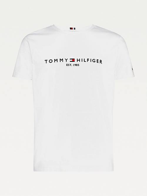 Tommy Hilfiger Tommy Hilfiger Logo Póló Férfi Fehér | TH942RCD