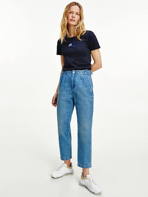 Tommy Hilfiger Tommy Icons Mom Tapered Utility Farmer Női Denim | TH845XID