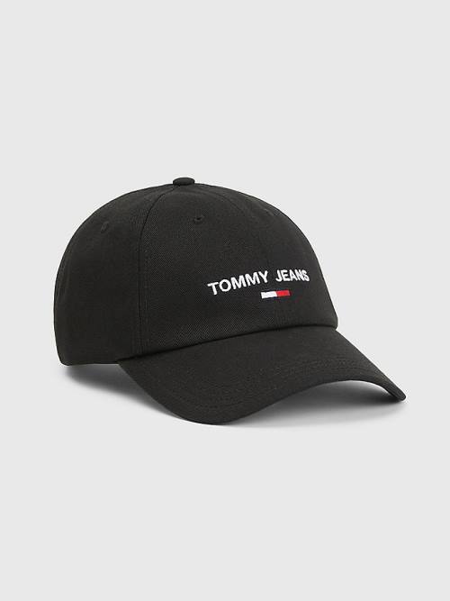 Tommy Hilfiger Tommy Jeans Flag Cap Kalap Férfi Fekete | TH739EVZ