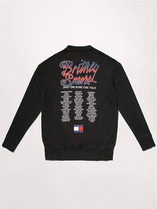 Tommy Hilfiger Tommy Revisited Britney Oversized Pulóver Női Fekete | TH809SOM