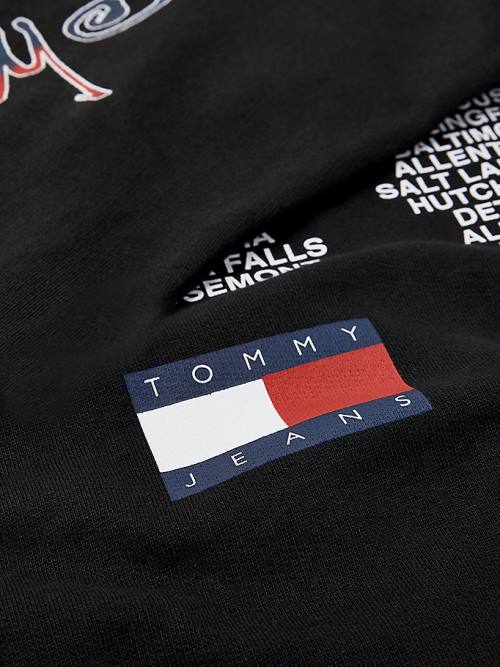 Tommy Hilfiger Tommy Revisited Britney Oversized Pulóver Női Fekete | TH809SOM