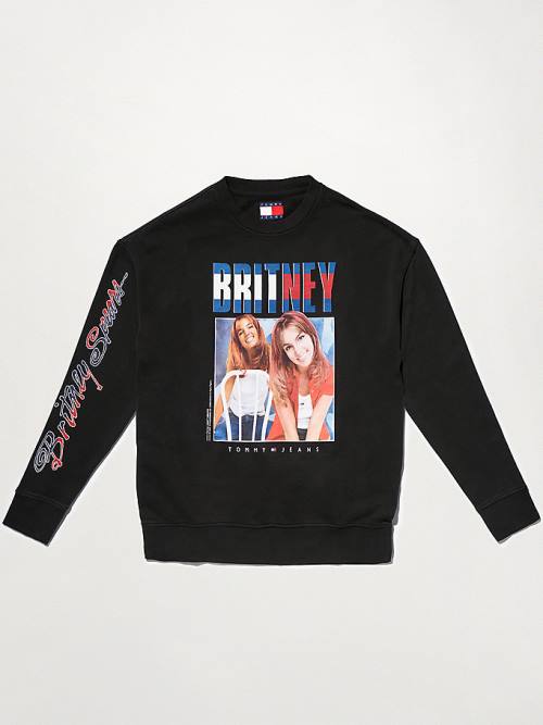 Tommy Hilfiger Tommy Revisited Britney Oversized Pulóver Női Fekete | TH809SOM