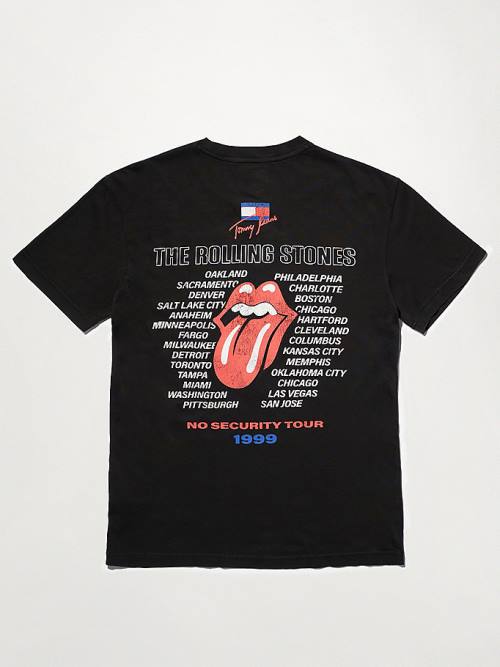 Tommy Hilfiger Tommy Revisited Rolling Stones Póló Férfi Fekete | TH261EVR