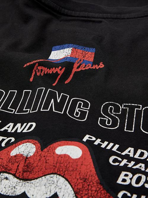 Tommy Hilfiger Tommy Revisited Rolling Stones Póló Férfi Fekete | TH261EVR