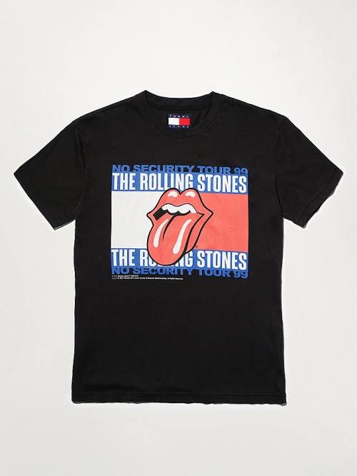 Tommy Hilfiger Tommy Revisited Rolling Stones Póló Férfi Fekete | TH261EVR