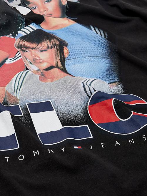 Tommy Hilfiger Tommy Revisited TLC Oversized Póló Női Fekete | TH624NZO