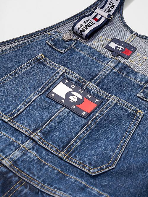 Tommy Hilfiger Tommy X AAPE Denim Dungarees Farmer Férfi Denim | TH637HWC