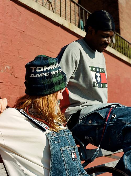 Tommy Hilfiger Tommy X AAPE Denim Dungarees Farmer Férfi Denim | TH637HWC