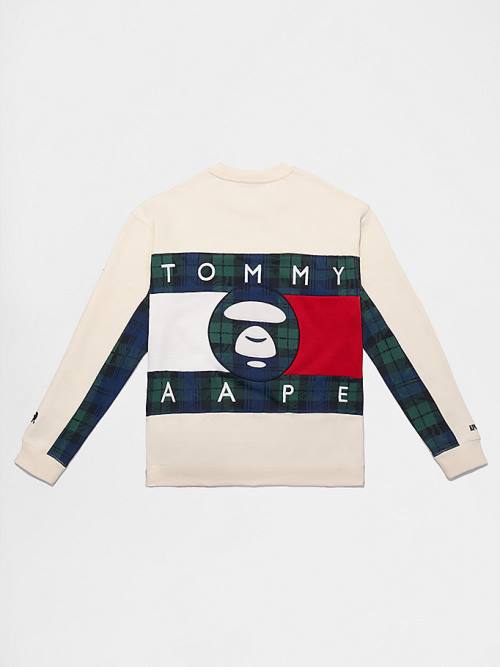 Tommy Hilfiger Tommy X AAPE Fleece Pulóver Férfi Bézs | TH561WHG