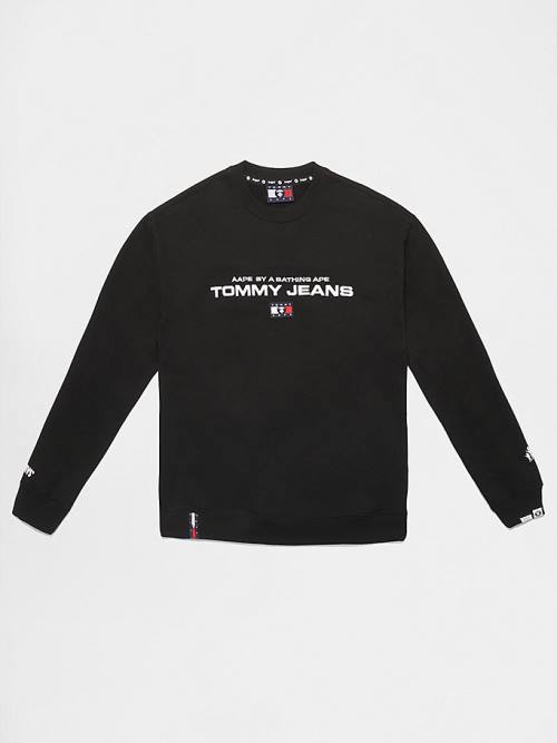 Tommy Hilfiger Tommy X AAPE Fleece Pulóver Férfi Fekete | TH642XOK