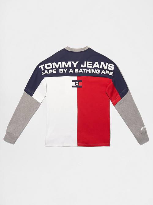 Tommy Hilfiger Tommy X AAPE Long Sleeve Póló Férfi Szürke | TH863MXU