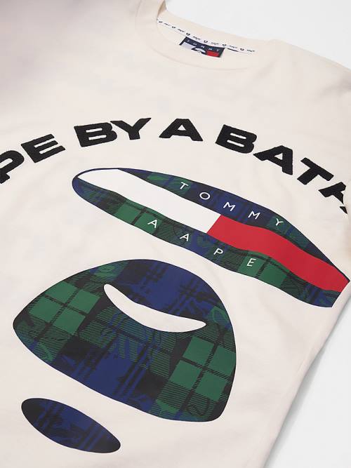 Tommy Hilfiger Tommy X AAPE Póló Férfi Bézs | TH489YNB