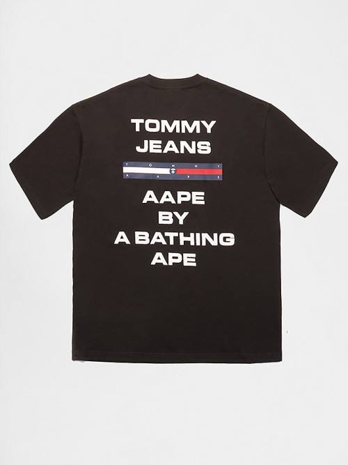 Tommy Hilfiger Tommy X AAPE Póló Férfi Fekete | TH480XDB