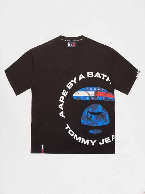 Tommy Hilfiger Tommy X AAPE Póló Férfi Fekete | TH480XDB