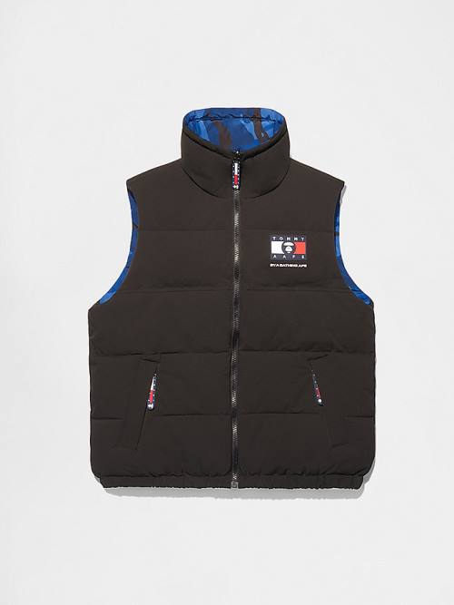 Tommy Hilfiger Tommy X AAPE Reversible Vest Dzseki Férfi Fekete | TH530TJK