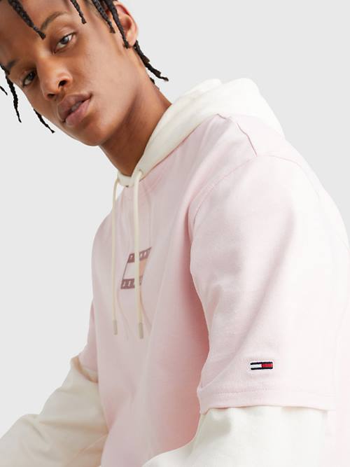 Tommy Hilfiger Tonal Logo Back Graphic Póló Férfi Rózsaszín | TH014PEN