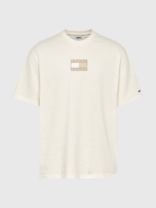 Tommy Hilfiger Tonal Logo Back Graphic Póló Férfi Fehér | TH348WAK