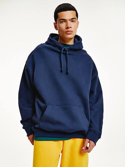 Tommy Hilfiger Tonal Logo Kapucnis Pulóver Férfi Kék | TH056MZJ