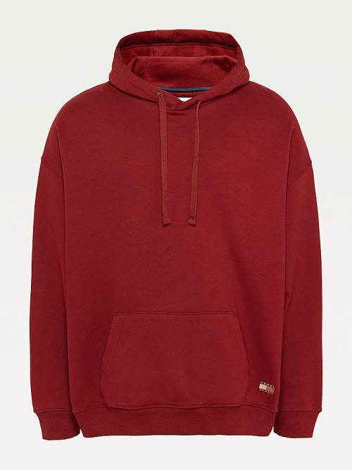 Tommy Hilfiger Tonal Logo Kapucnis Pulóver Férfi Piros | TH519BAV