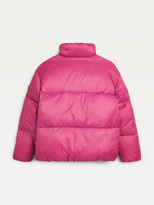 Tommy Hilfiger Tonal Logo Puffer Kabát Lány Lila | TH703LPE