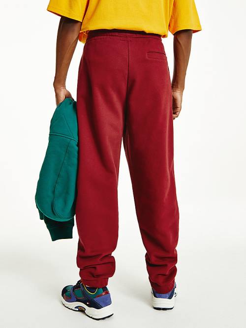 Tommy Hilfiger Tonal Logo Relaxed Fit Joggers Nadrág Férfi Piros | TH956FBZ