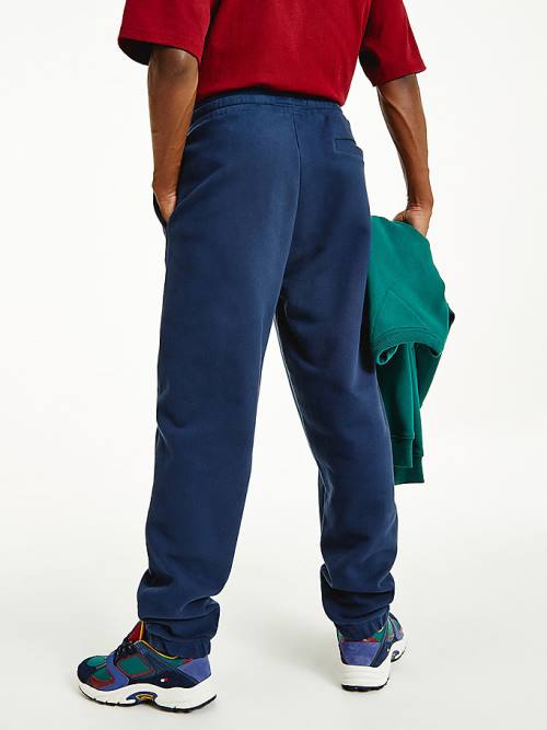 Tommy Hilfiger Tonal Logo Relaxed Fit Joggers Nadrág Férfi Kék | TH972FBK