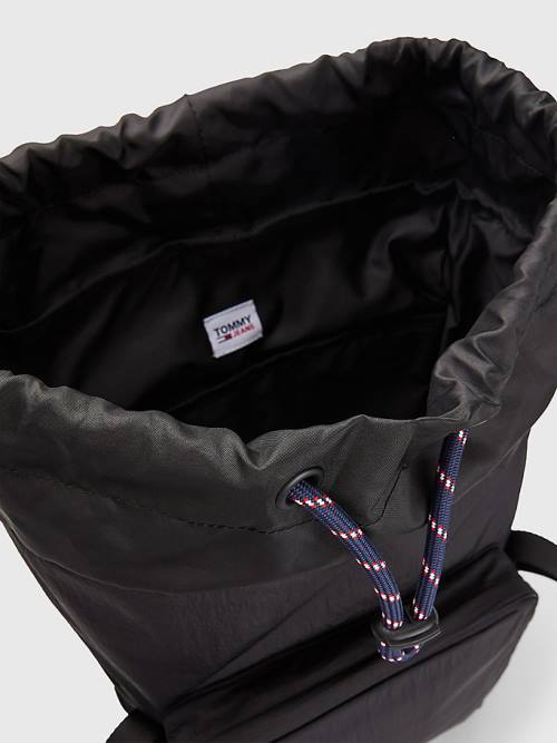 Tommy Hilfiger Travel Flap Backpack Táska Férfi Fekete | TH197GHO