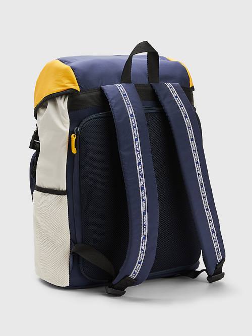 Tommy Hilfiger Travel Flap Backpack Táska Férfi Kék | TH964FWT