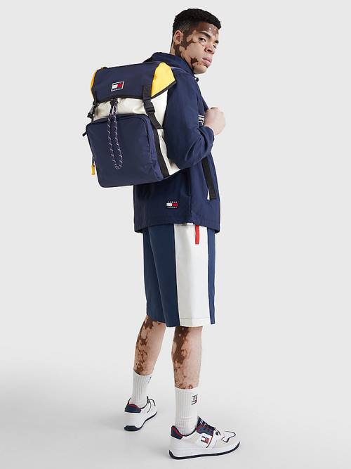 Tommy Hilfiger Travel Flap Backpack Táska Férfi Kék | TH964FWT