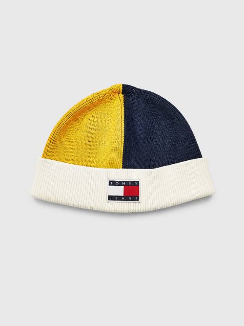 Tommy Hilfiger Travel Rövid Pamut Beanie Kalap Férfi Kék | TH038LYG