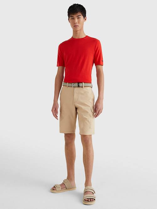 Tommy Hilfiger Twill Cargo Rövidnadrág Férfi Bézs | TH147XAE