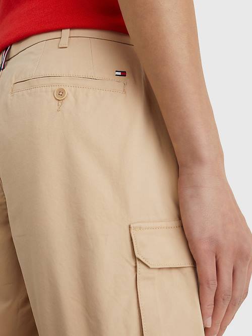 Tommy Hilfiger Twill Cargo Rövidnadrág Férfi Bézs | TH147XAE