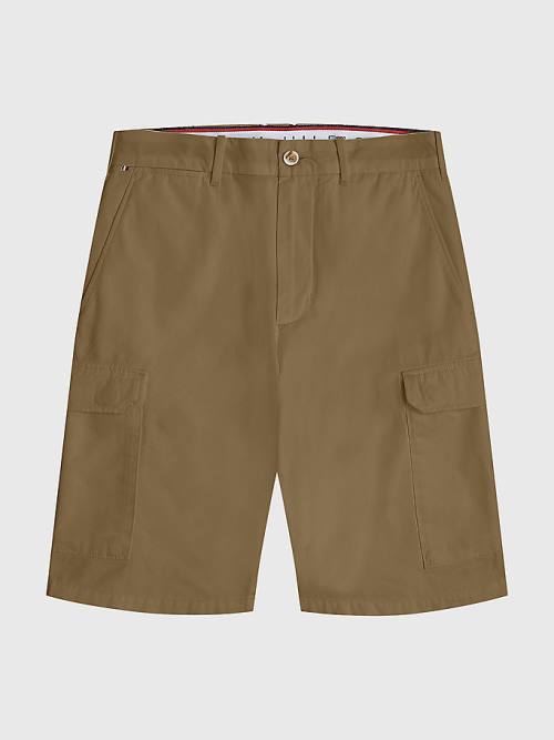 Tommy Hilfiger Twill Cargo Rövidnadrág Férfi Khaki | TH297IXU