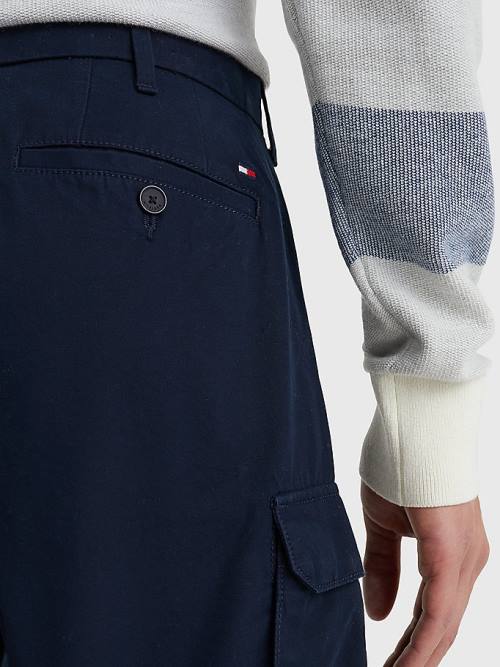 Tommy Hilfiger Twill Cargo Rövidnadrág Férfi Kék | TH480SJK