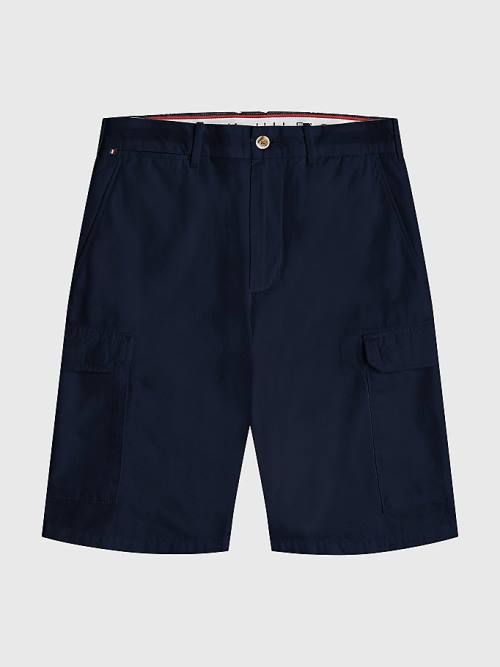 Tommy Hilfiger Twill Cargo Rövidnadrág Férfi Kék | TH480SJK