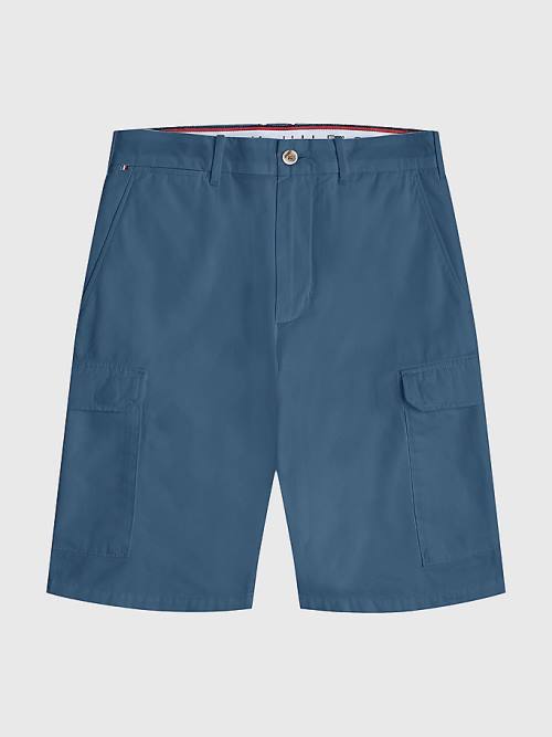 Tommy Hilfiger Twill Cargo Rövidnadrág Férfi Kék | TH691ESN