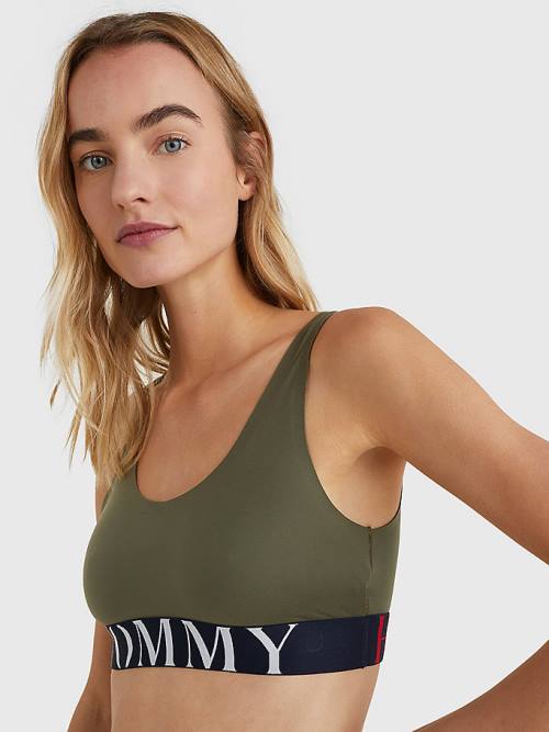 Tommy Hilfiger Ultra Soft Logo Underband Bralette Fehérnemű Női Khaki | TH369CVO