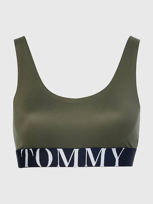 Tommy Hilfiger Ultra Soft Logo Underband Bralette Fehérnemű Női Khaki | TH369CVO