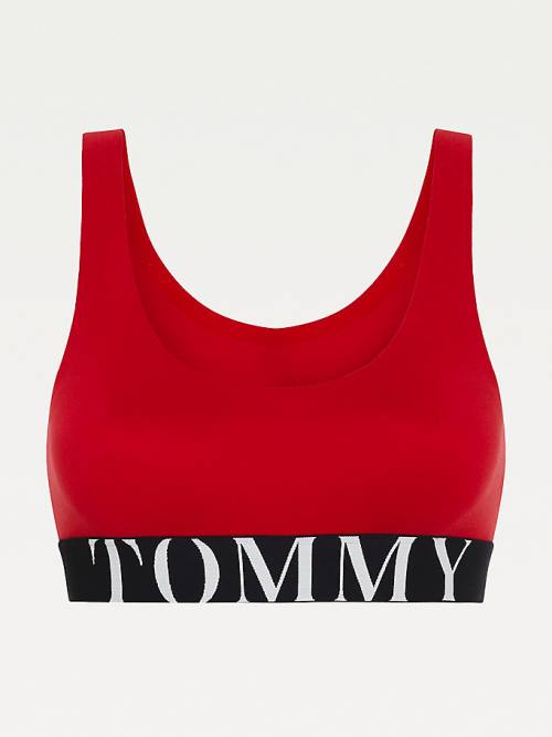 Tommy Hilfiger Ultra Soft Logo Underband Bralette Fehérnemű Női Piros | TH847AXF