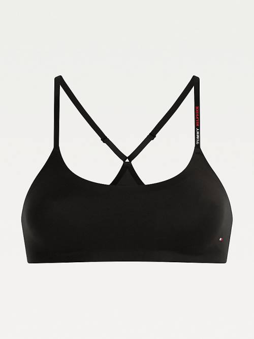 Tommy Hilfiger Ultra Soft Racerback Bralette Fehérnemű Női Fekete | TH829DPY