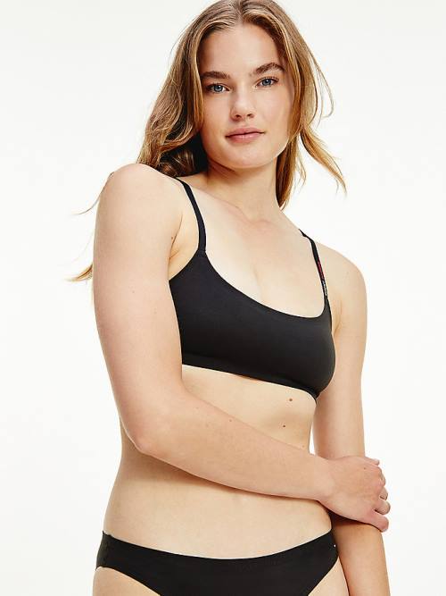 Tommy Hilfiger Ultra Soft Racerback Bralette Fehérnemű Női Fekete | TH829DPY